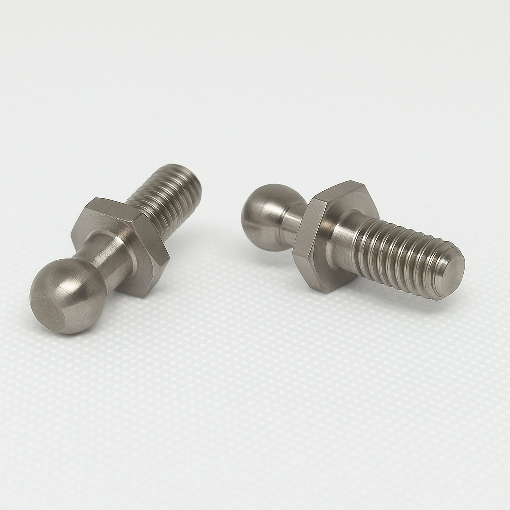 2x M8 Thread Gas Strut Ball Studs + 10mm Ball Joint Stainless Steel End Fittings