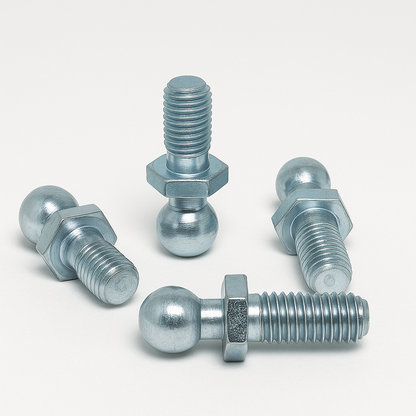 2x M10 Thread Gas Strut Ball Studs + 16mm Ball End Fittings Zinc Plated Steel