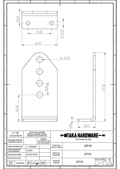 Hydraulic Gate Closer Arm Set M10 300N Heavy Duty Soft Close Automatic Gates