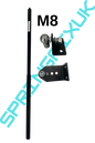 Hydraulic Gate Closer Arm Set M8 300N Heavy Duty Soft Close Automatic Gates