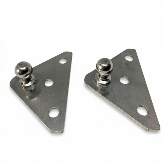 2x Stainless Steel Gas Strut Mounting Plates 10mm Ball Stud Brackets AISI 304