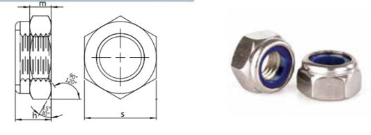 10x M8 Stainless Steel Lock Nuts Nyloc DIN 985 Hex – SpringFixUK