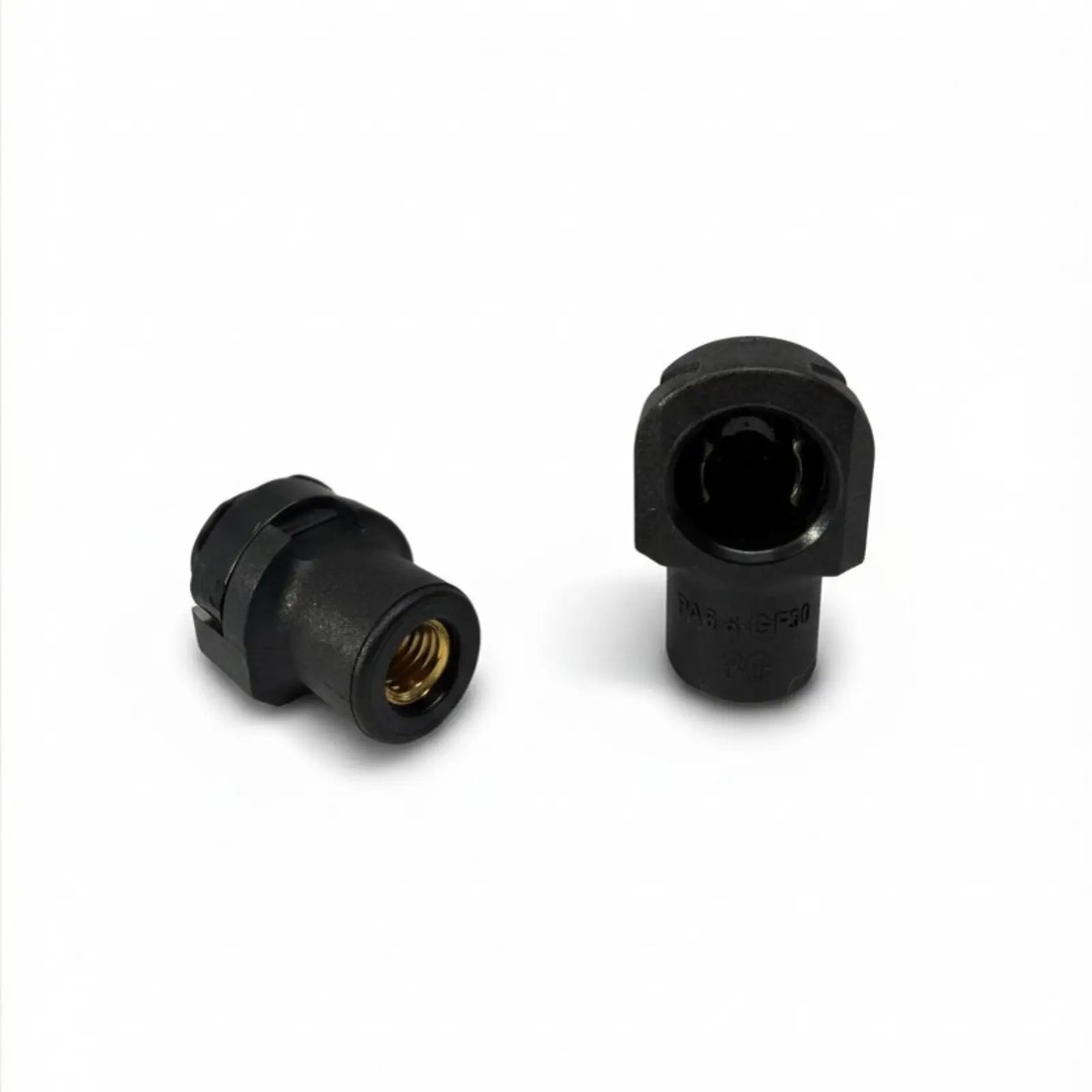 2x M6 Gas Strut Ball Socket End Fittings 10mm Black Plastic Brass Insert SpringFixUk