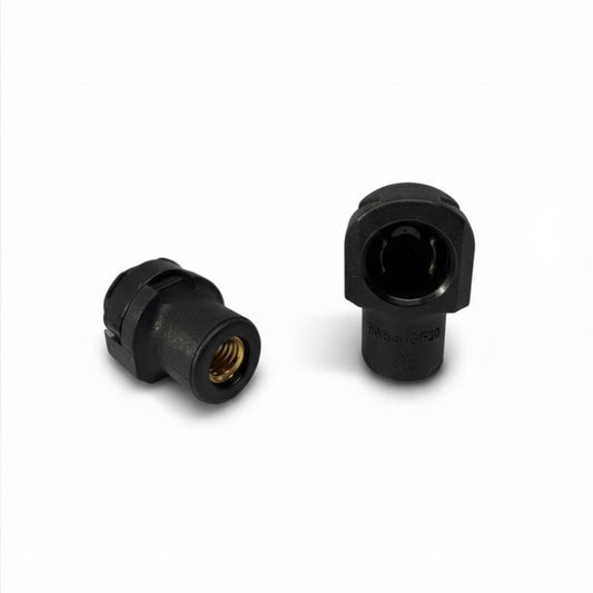 2x M6 Gas Strut Ball Socket End Fittings 10mm Black Plastic Brass Insert
