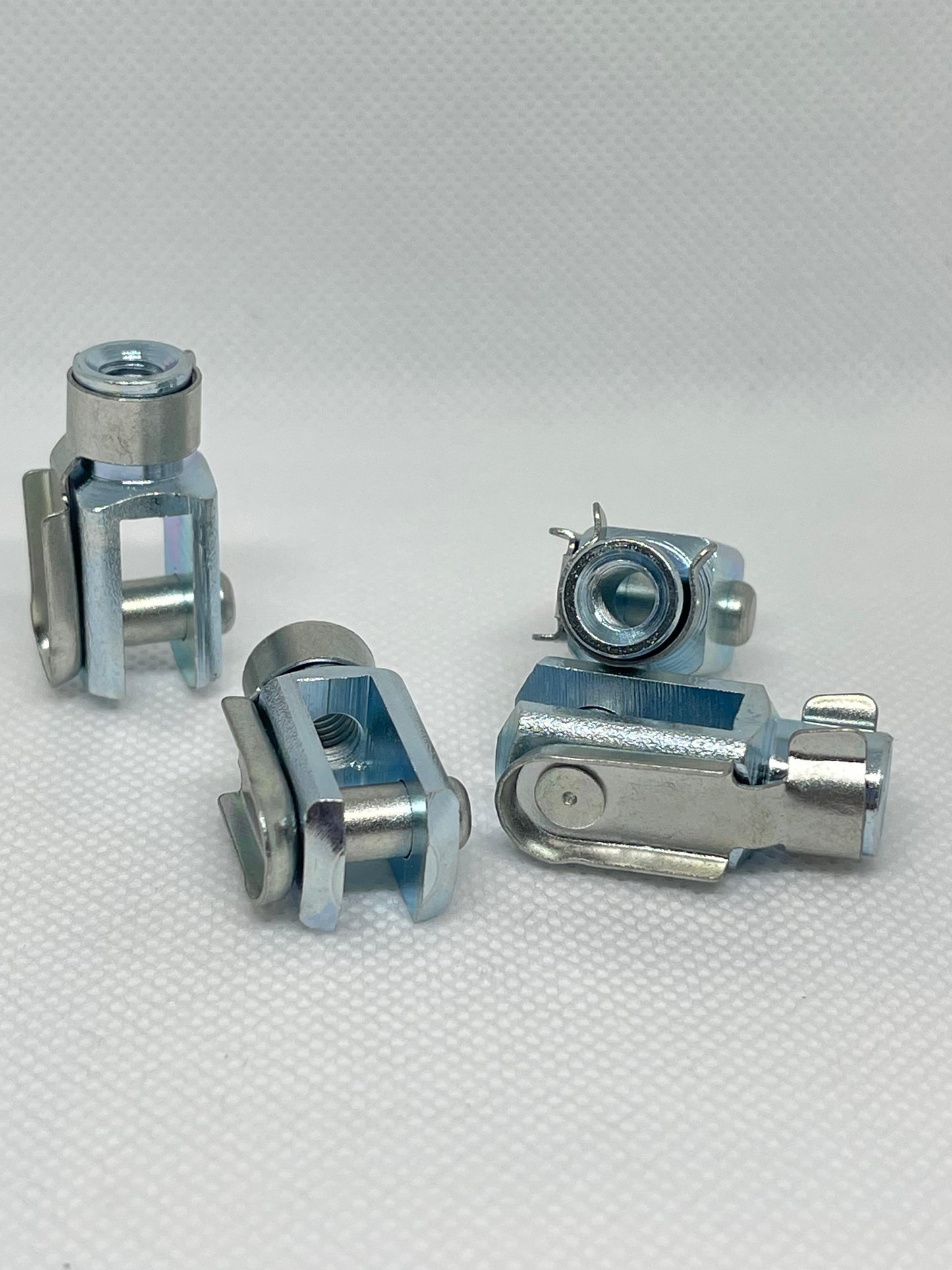 2x M6 Clevis Fork End Fittings with Spring Clip Zinc-Plated Steel DIN 71752