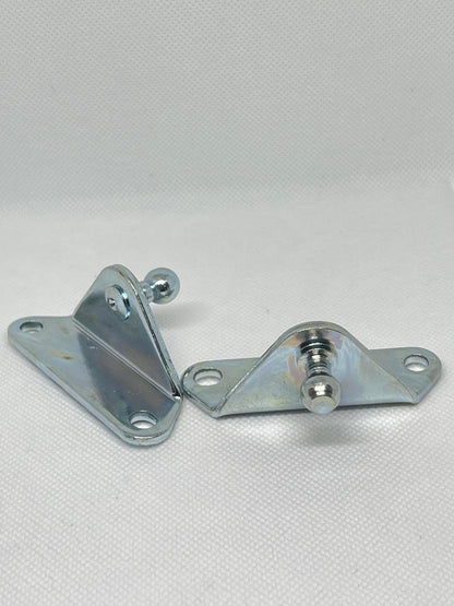 2x Gas Strut Brackets – 10mm Ball Stud Left Mount Zinc-Plated Steel Heavy Duty UK