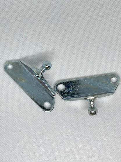 2x Gas Strut Brackets – 10mm Ball Stud Left Mount Zinc-Plated Steel Heavy Duty UK