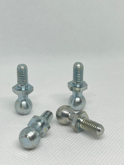 2x M6 Thread Ball Studs – 10mm Gas Strut Mounting Pins Zinc Plated Steel UK