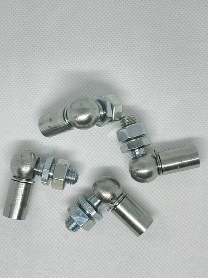 2x M8 Thread Gas Strut Ball Joints – 10mm Socket End Fittings | DIN71802 Standard