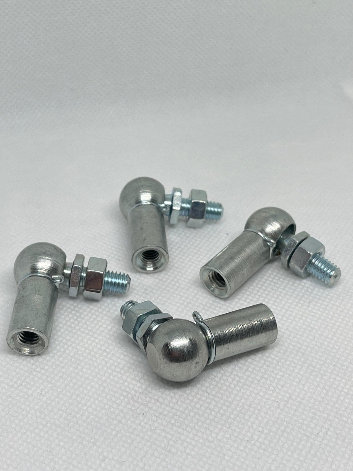 2x M6 Thread Gas Strut End Fittings – 10mm Ball Joint Zinc Plated Steel UK