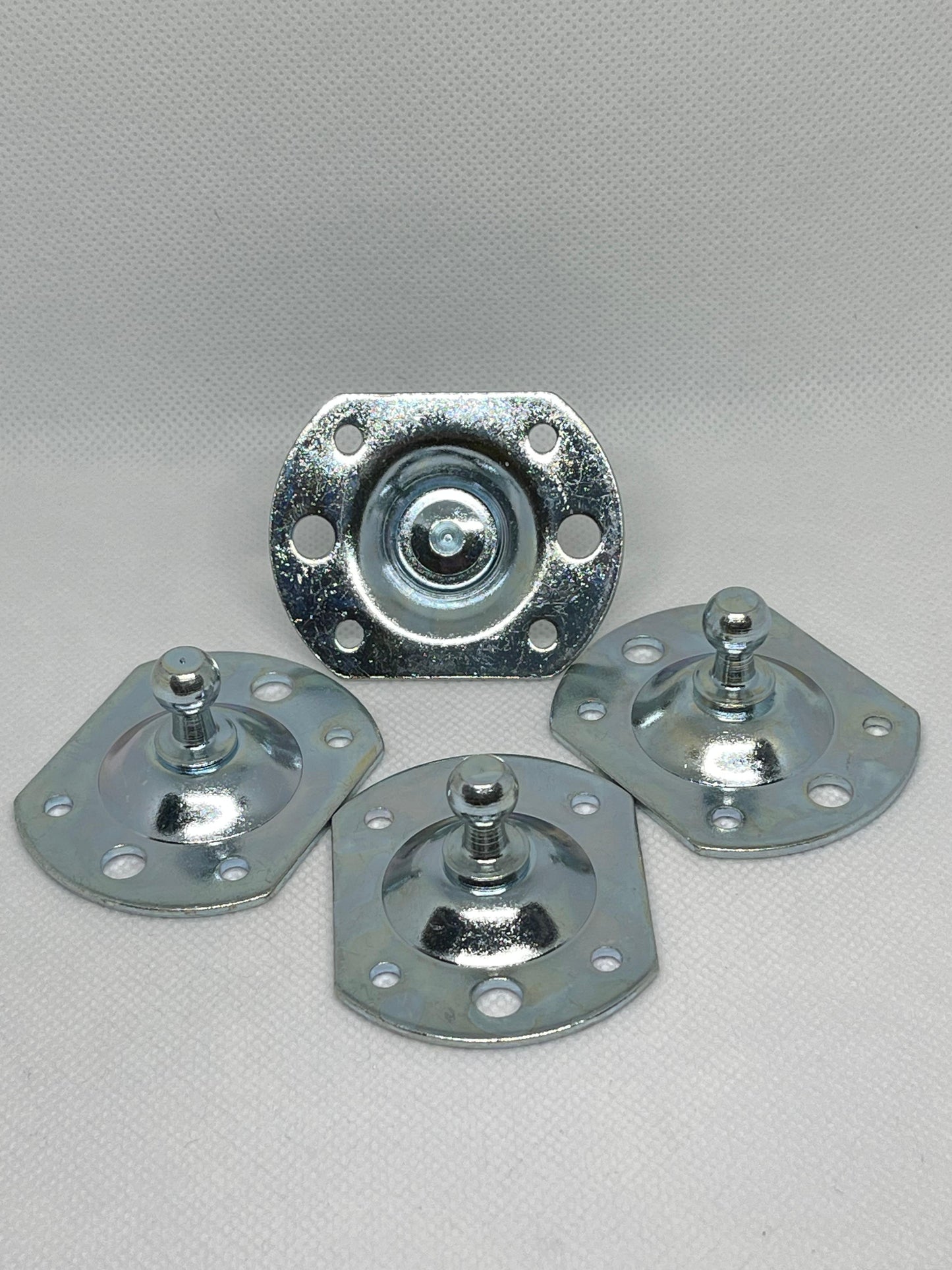 2x Gas Strut Brackets – 10mm Ball Stud Zinc Plated Steel Heavy Duty Mounting UK