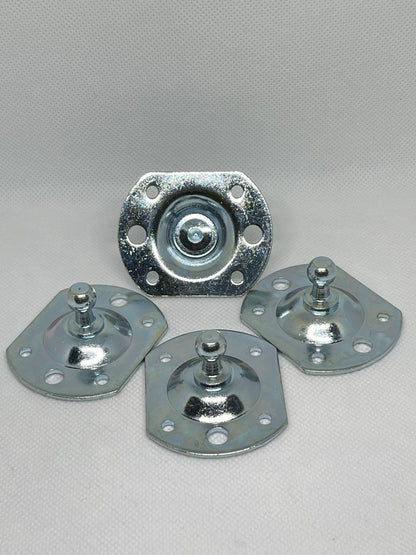 2x Gas Strut Brackets – 10mm Ball Stud Zinc Plated Steel Heavy Duty Mounting UK