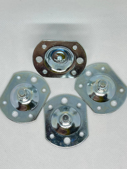 2x Gas Strut Brackets – 10mm Ball Stud Zinc Plated Steel Heavy Duty Mounting UK