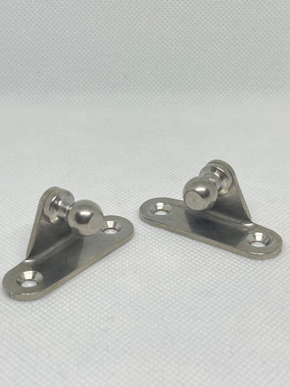 2x Stainless Steel 10mm Ball Stud Gas Strut Brackets | Side Mount UK Stock