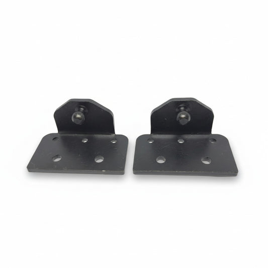 2x 13mm Gas Strut Mounting Bracket 90° L Shape Ball Stud Black Pair