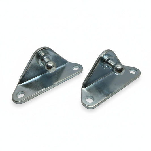 2x 10mm Ball Stud Gas Strut Brackets Right Hand Side Mount Zinc Plated