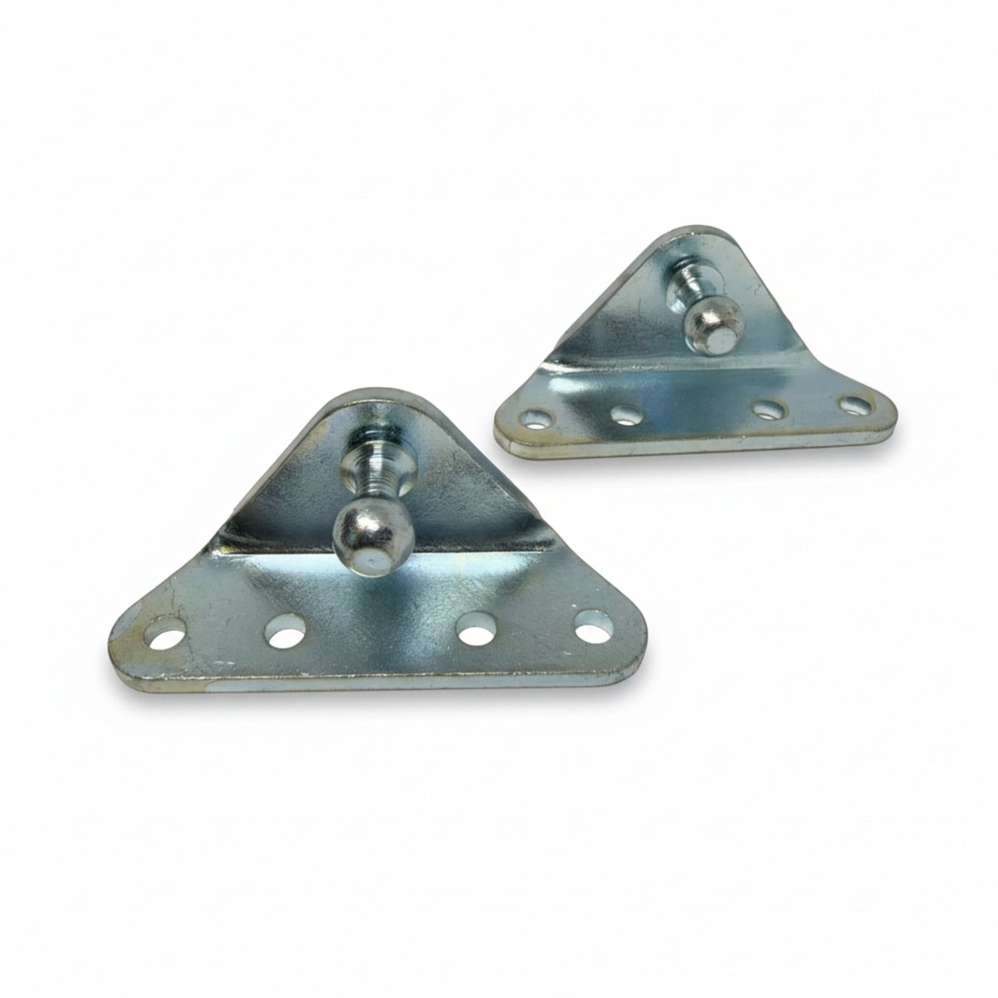 2x 10mm Ball Stud Gas Strut Brackets Right Mount Zinc Plated Steel Heavy Duty