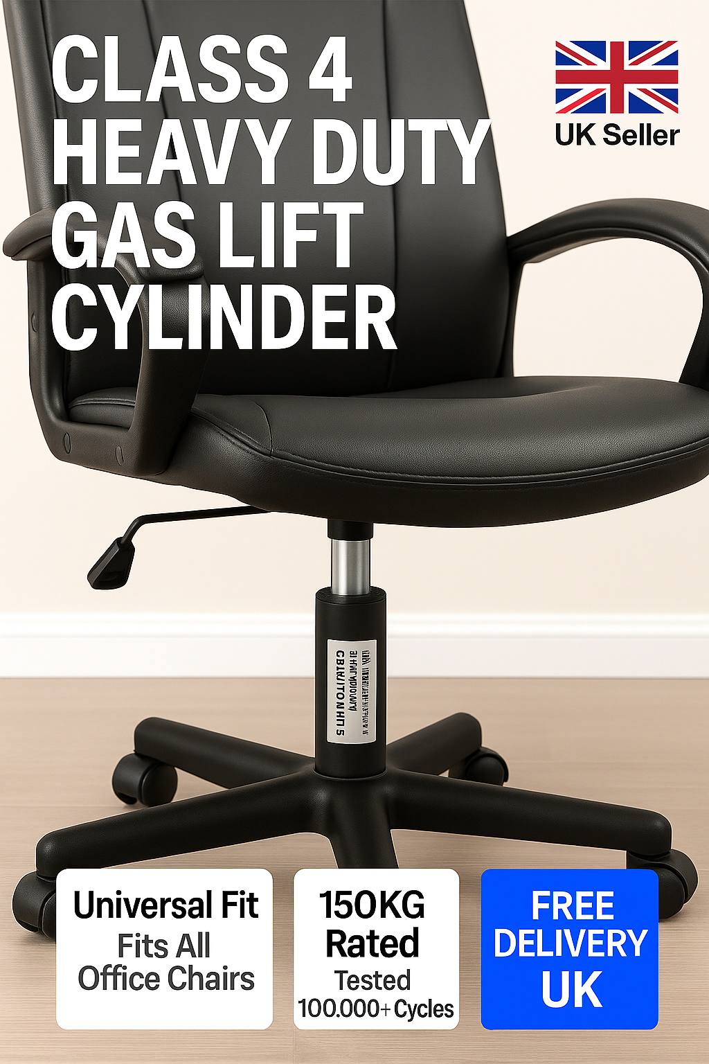 Class 4 Office Chair Gas Lift Cylinder – Heavy Duty Hydraulic Replacement UK