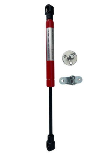 2x 100N Red Gas Strut Soft Open Shock Absorber for Kitchen Cabinets – Size 6/15 – 245mm Length