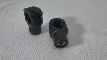 M6 Gas Strut Ball Socket End Fitting 10mm Black Plastic Brass Insert – 2 Pack | SpringFix UK