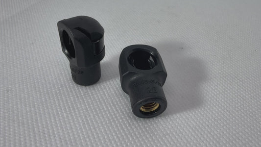 M6 Gas Strut Ball Socket End Fitting 10mm Black Plastic Brass Insert – 2 Pack | SpringFix UK