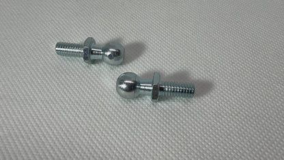 2x M6 Gas Strut Ball Stud Bolts 10mm Ball Male Thread Zinc Plated Steel