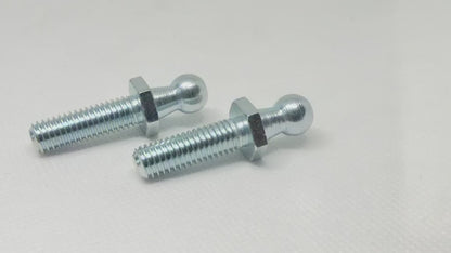 M8 Gas Strut Ball Stud Bolt 10mm Ball 25mm Long Thread DIN 71803 Zinc – 2 Pack | SpringFix UK