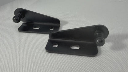 2x 10mm Gas Strut Ball Stud Mounting Brackets RH + LH Heavy Duty Black