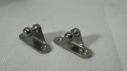 2x Right Hand Stainless Steel Gas Strut Brackets 10mm Ball Stud Side Mount
