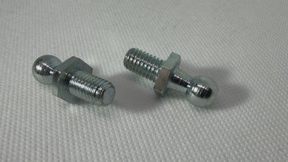 2x M8 Gas Strut Ball Stud Bolts 10mm Ball Male Thread Zinc Plated Steel