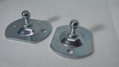 Gas Strut Mounting Plate 10mm Ball Stud Flat Bracket Zinc Plated – 2 Pack | SpringFix UK