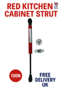 2x 100N Red Gas Struts Soft Close Hydraulic Lift Supports for Kitchen Cabinets UK