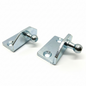 SpringFixUk pair of zinc-plated steel gas strut brackets with 10mm ball stud, left-hand side mount.