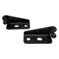 SpringFixUk pair of black heavy-duty steel gas strut ball stud brackets for 10mm fittings.