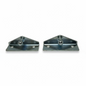 SpringFixUk 2x zinc plated steel low profile gas strut brackets with 10mm ball stud mounts.
