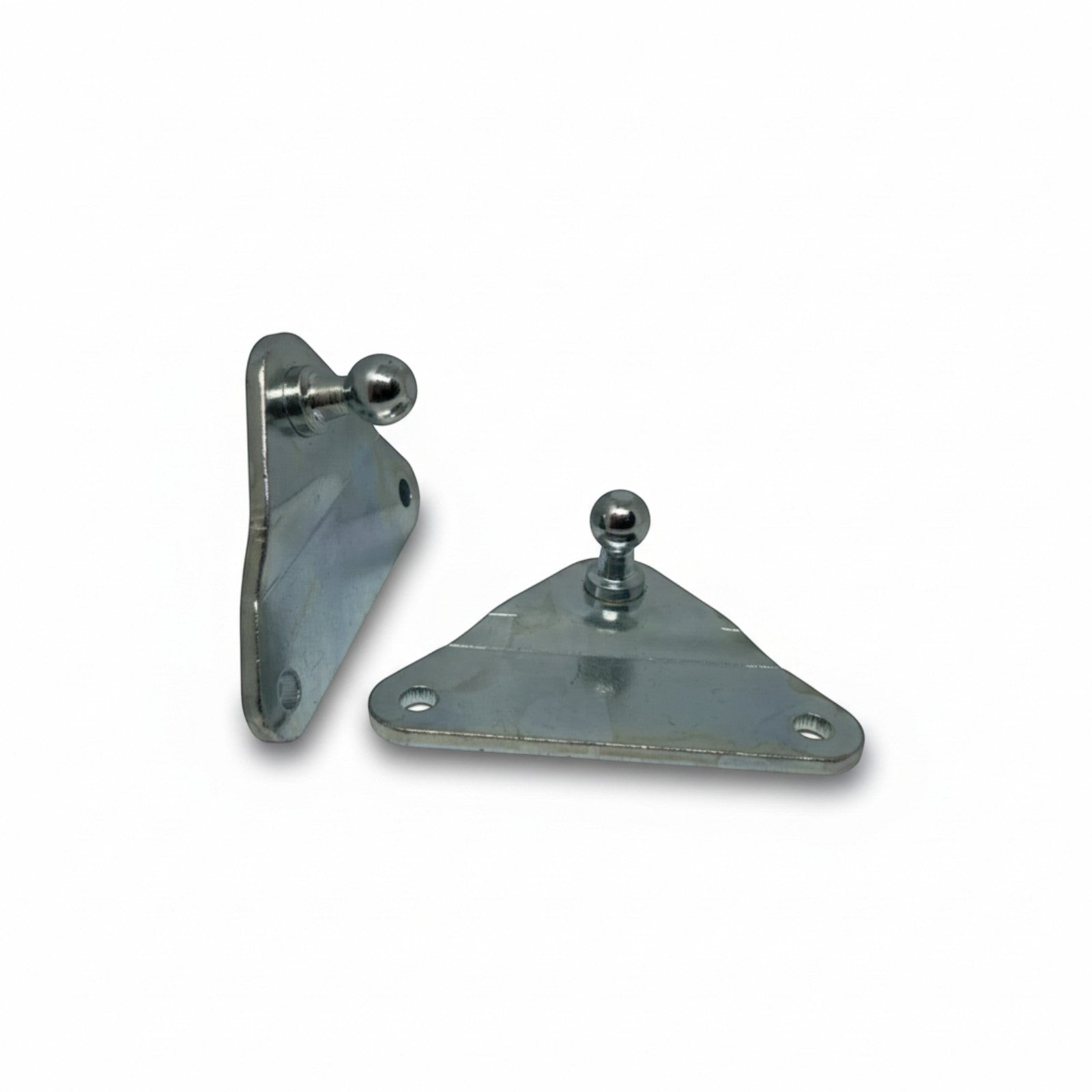 SpringFixUk 2x zinc plated steel gas strut brackets with 10mm ball stud and triangular mount