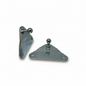 SpringFixUk 2x zinc plated steel gas strut brackets with 10mm ball stud and triangular mount