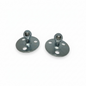 SpringFixUk pair of zinc plated steel gas strut mounting brackets with 10mm ball stud and 3 hole plate.
