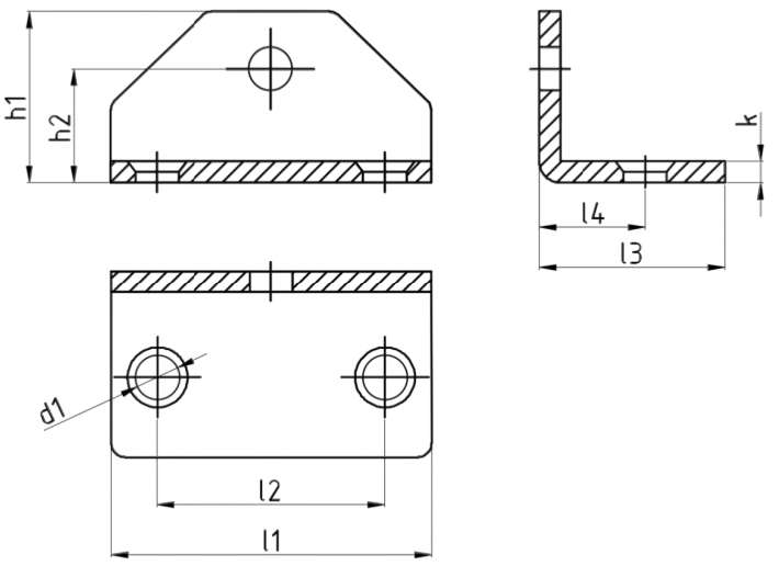 SpringFixUk 10mm zinc plated steel gas strut mounting brackets, angled plate design with pre-drilled holes.