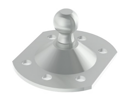 SpringFixUk 2x 10mm zinc plated steel gas strut ball stud mounting plates with pre-drilled holes.