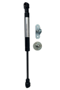 SpringFixUk 2x 140N short black gas struts, 208mm extended length, for toolboxes and small hatches. Includes mounting hardware.