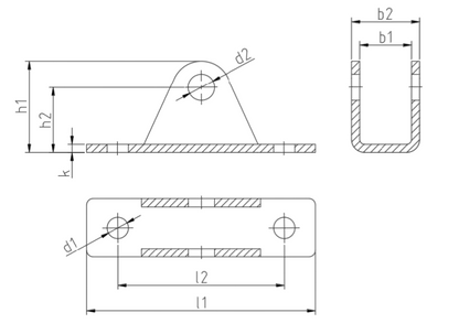SpringFixUk 8mm pin mount gas strut brackets, zinc plated steel, clip-type quick fit design.