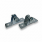 SpringFixUk pair of zinc-plated steel 8mm pin mount gas strut brackets with quick-fit clips.