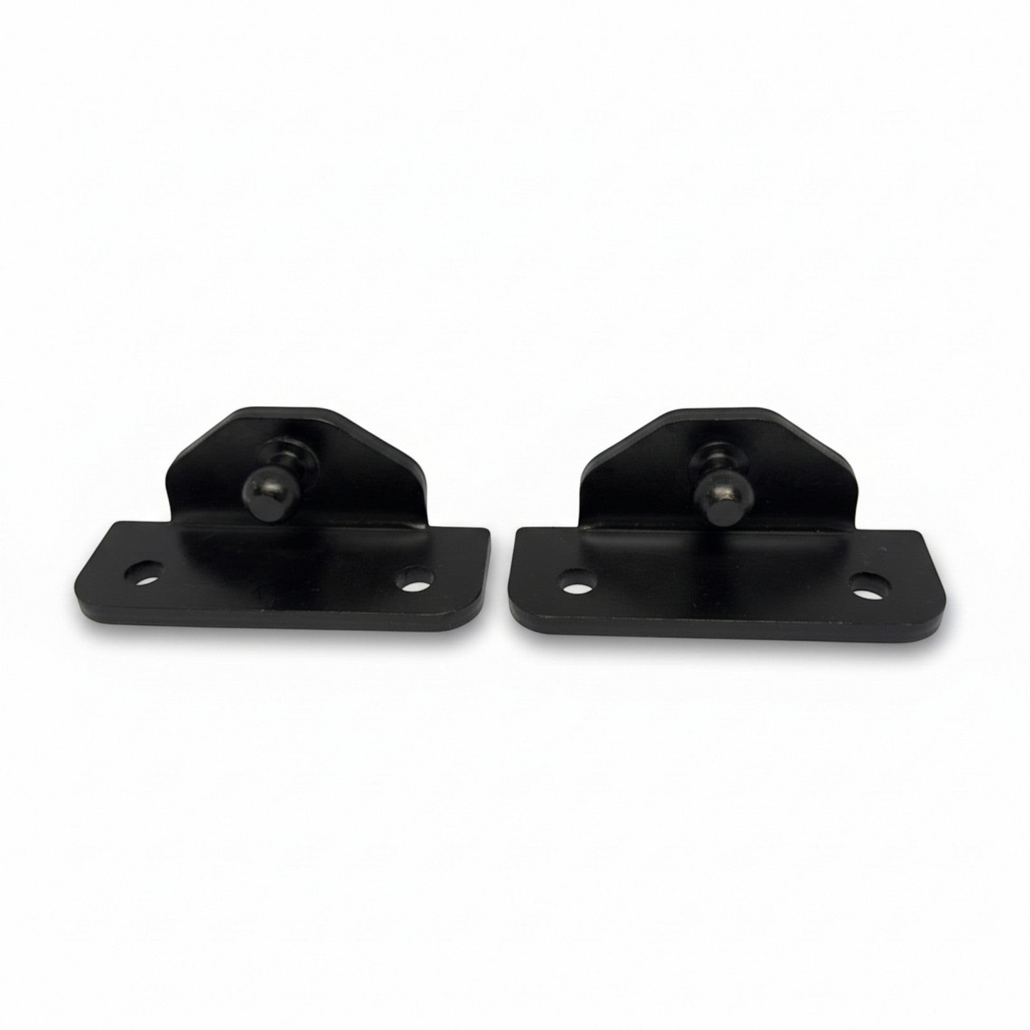SpringFixUk pair of black heavy duty L-shaped gas strut mounting brackets with 13mm ball studs.
