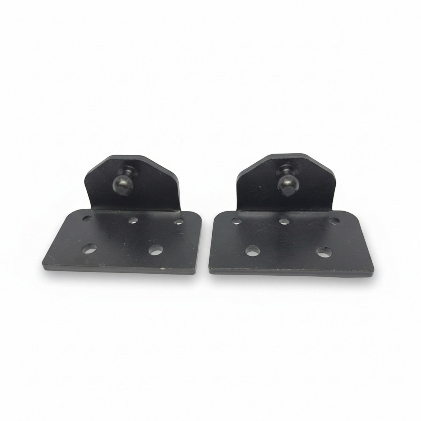 SpringFixUk pair of black 90° L-shaped gas strut mounting brackets with 13mm ball stud.