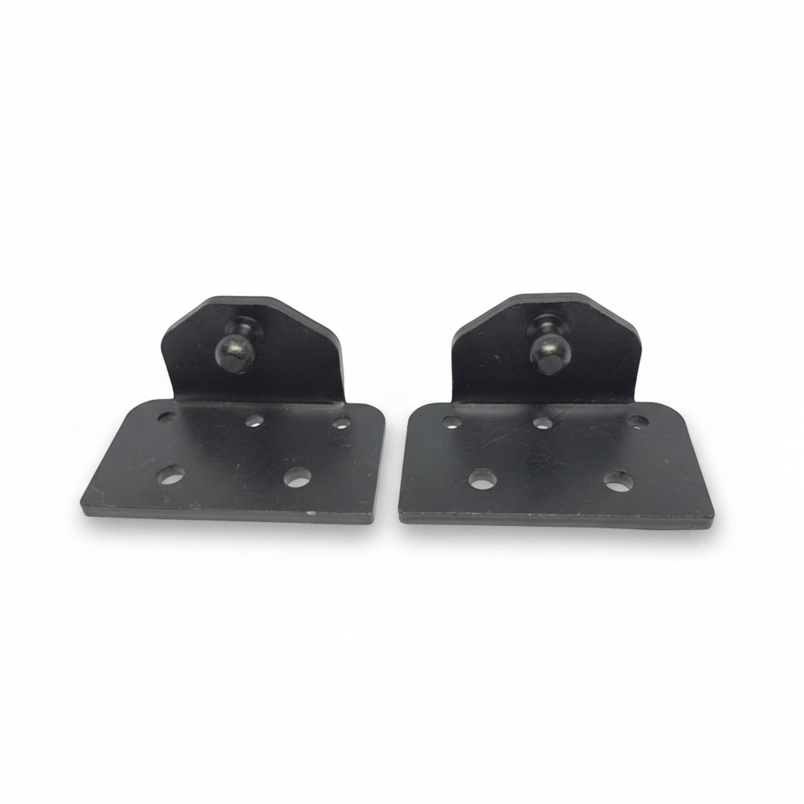SpringFixUk pair of black 90° L-shaped gas strut mounting brackets with 13mm ball stud.