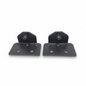 SpringFixUk pair of black 90° L-shaped gas strut mounting brackets with 13mm ball stud.