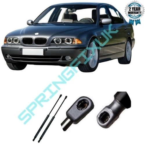 SpringFixUk 2x black steel gas struts for BMW 5 Series E39 Sedan bonnet lift support