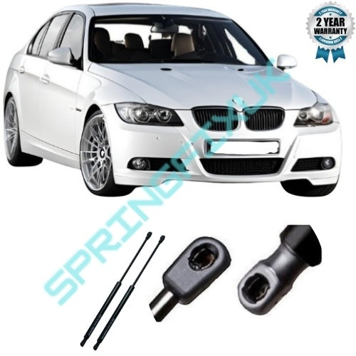 SpringFixUk pair of black tailgate gas struts for BMW 3 Series E90, 320N, 370mm, OEM 51244365788