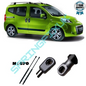 SpringFixUk pair of black steel tailgate gas struts for Fiat Fiorino, Bipper, and Nemo with 670N force.
